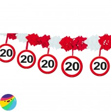 Girlanda iz papirja za 20 let Dolžina: 4m